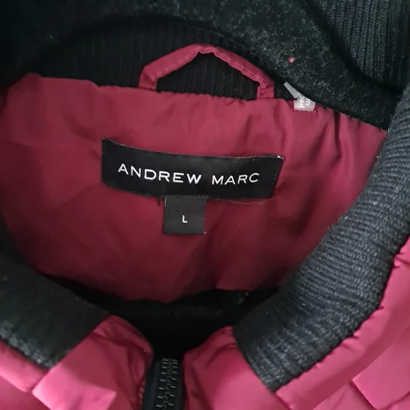 Burgundy Andrew Marc Puffer Vest - Picture 5 of 8